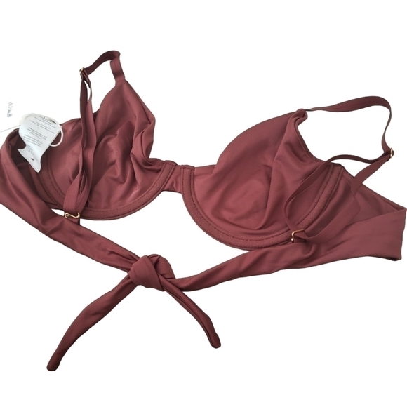 NWT Revolve Boamar 2 piece Brown Pecan Bikini Made In Columbia S & M - Picture 5 of 16